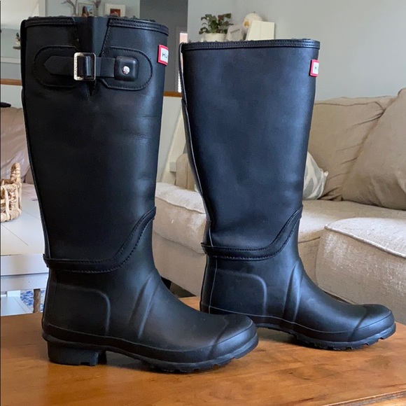 lined hunter boots